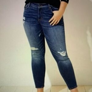 Loft Plus Distressed Modern Skinny Jeans New with Tags Size 24